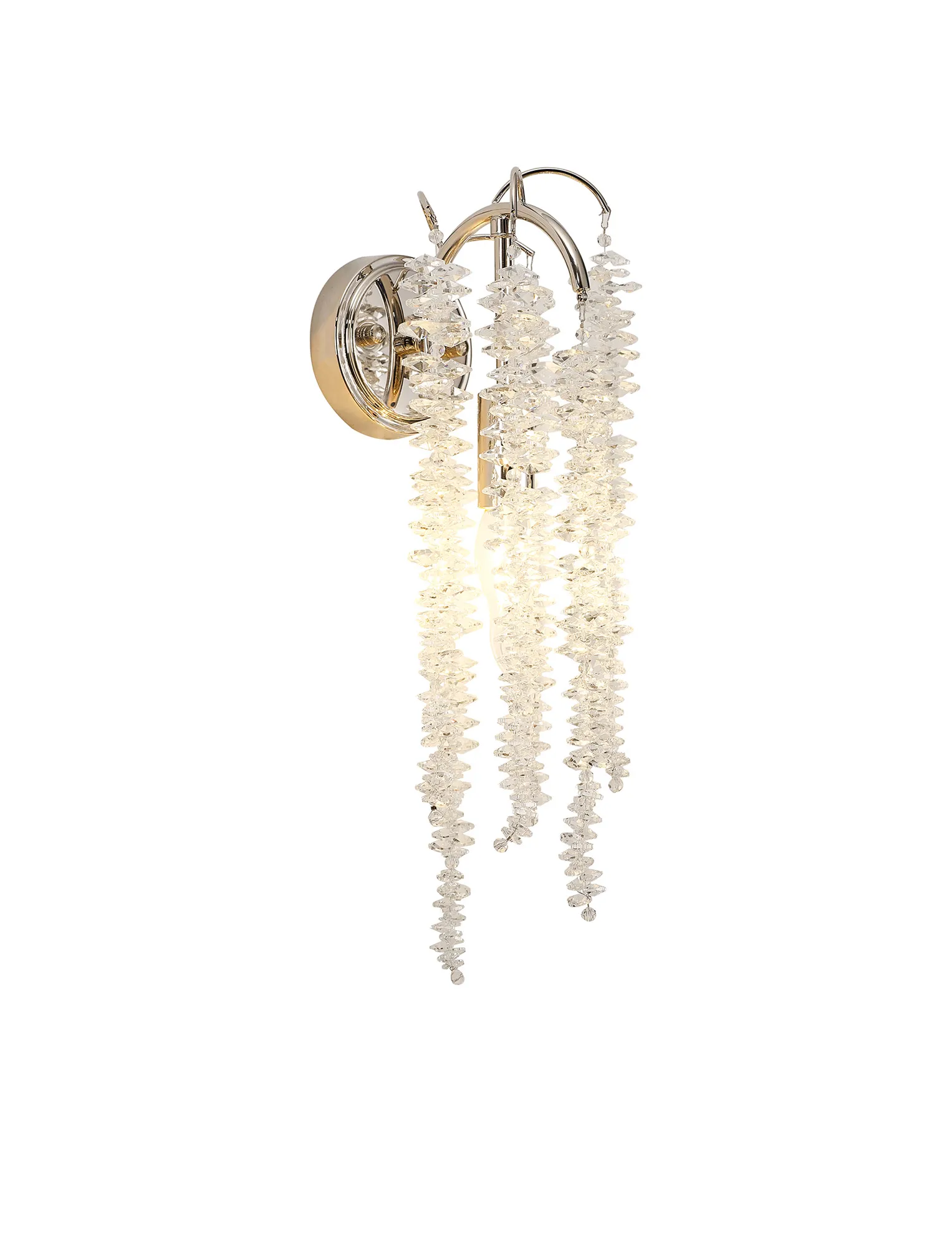 IL32885  Wisteria Wall Light 1 Light Polished Nickel